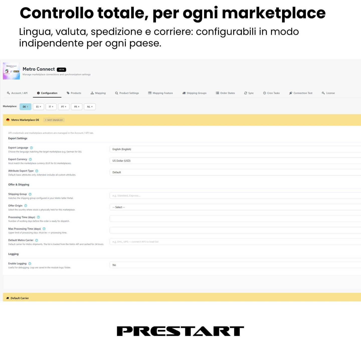 MetroConnect | Integrazione METRO Marketplace per PrestaShop