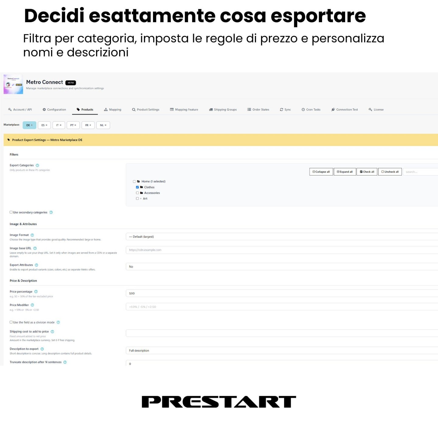 MetroConnect | Integrazione METRO Marketplace per PrestaShop