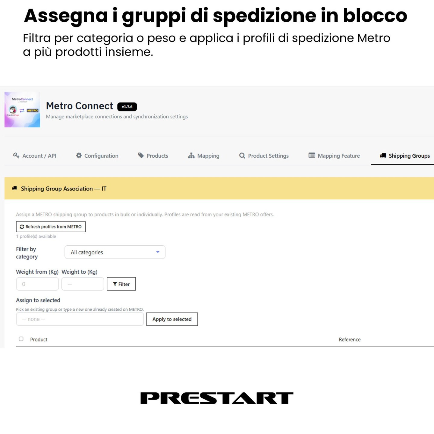 MetroConnect | Integrazione METRO Marketplace per PrestaShop