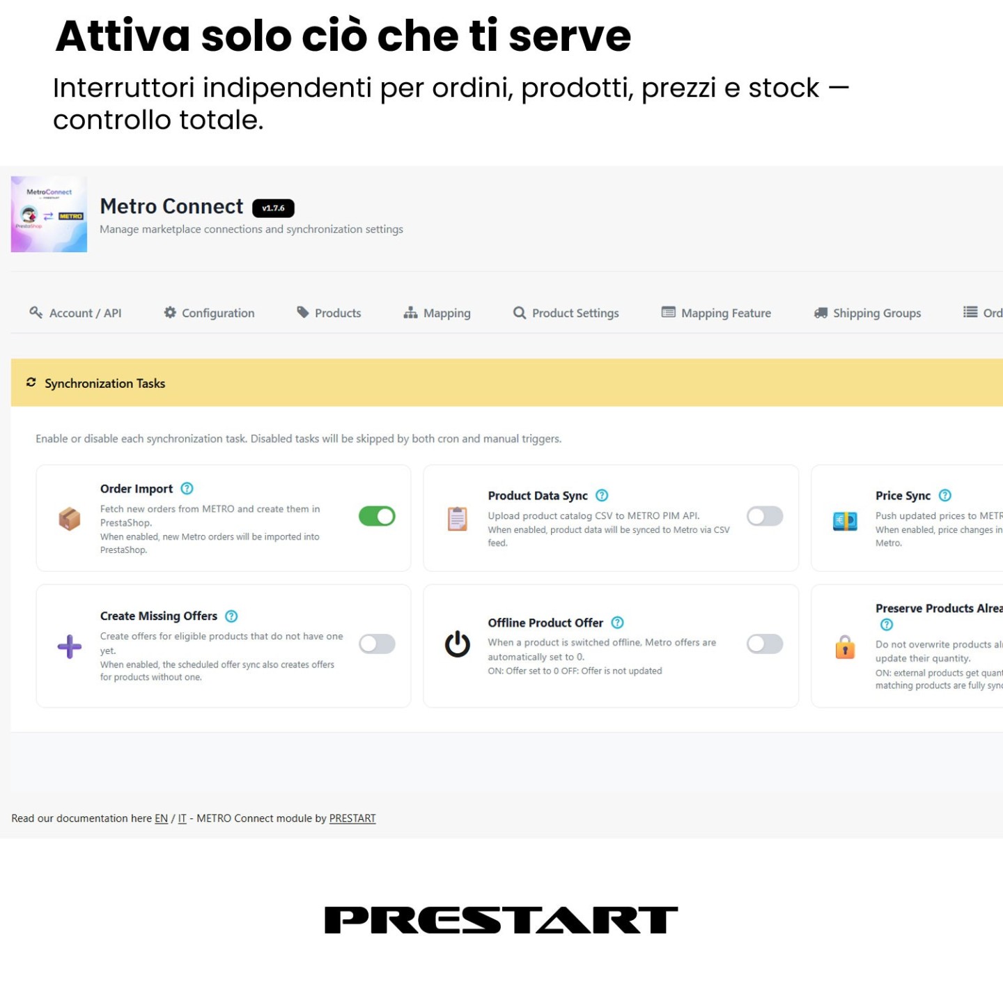 MetroConnect | Integrazione METRO Marketplace per PrestaShop